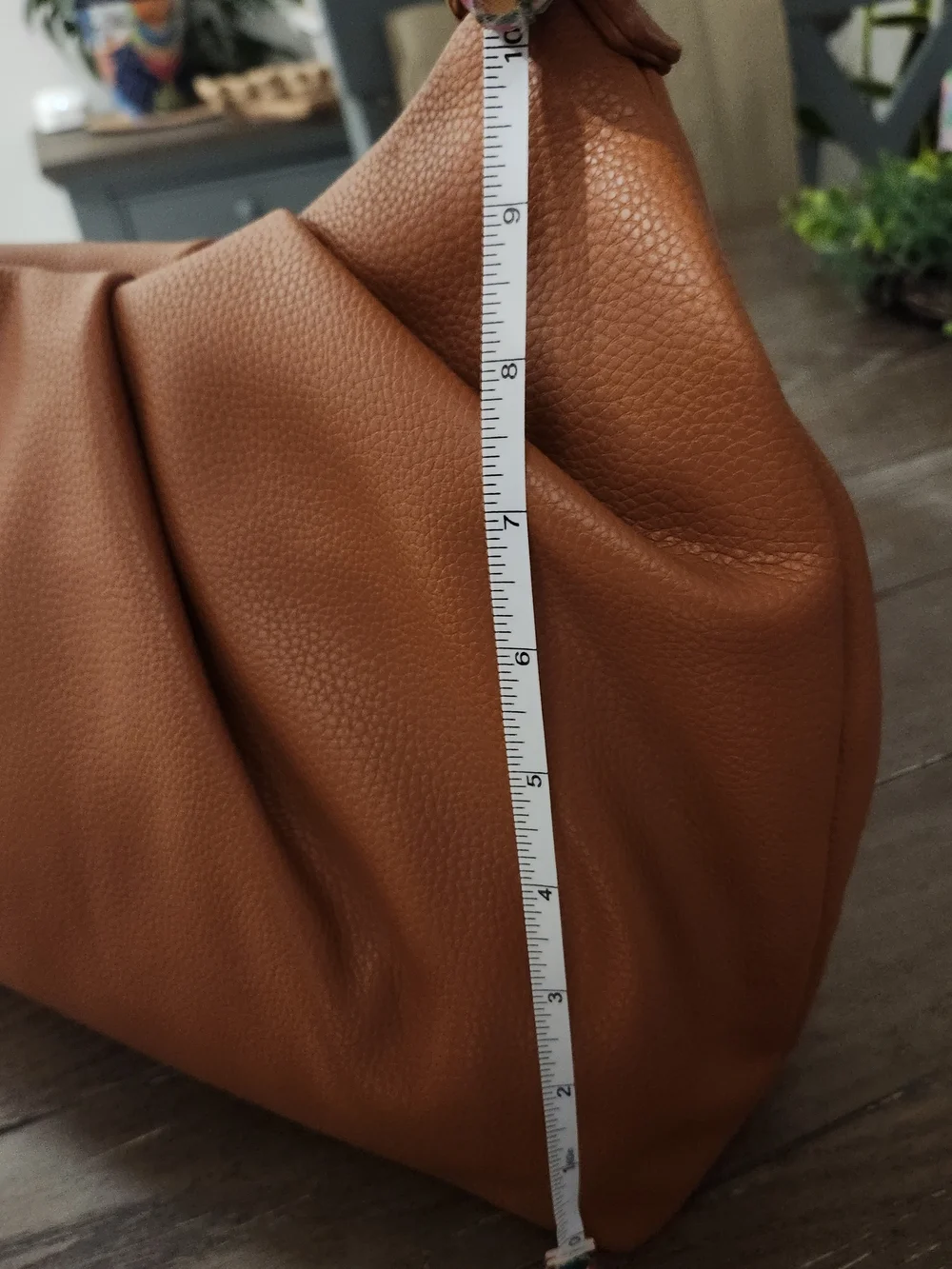 Classic Tan Hobo with Gold Chain Strap